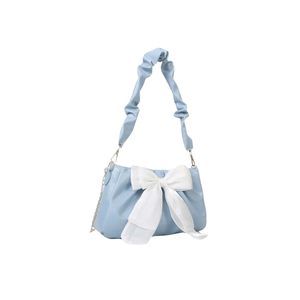 Bow Shaped Square Bag Ruched Purse Handbags Ladies Shoulder Underarm Totes V xD